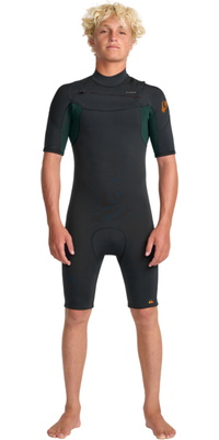 2026 Quiksilver Mens Everyday Sessions 2/2mm Chest Zip Shorty Wetsuit 25AW253501 - Jade